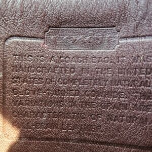 Coach Black Leather Tag